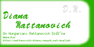 diana mattanovich business card